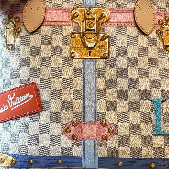 Louis Vuitton Damier Azur Summer Trunks & Bags Neverfull MM🌟LE🌟PRISTINE🌟 - Picture 9 of 15